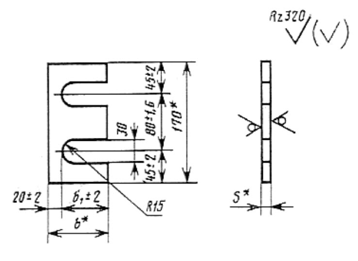 Упорная планка У2 - схема, чертёж